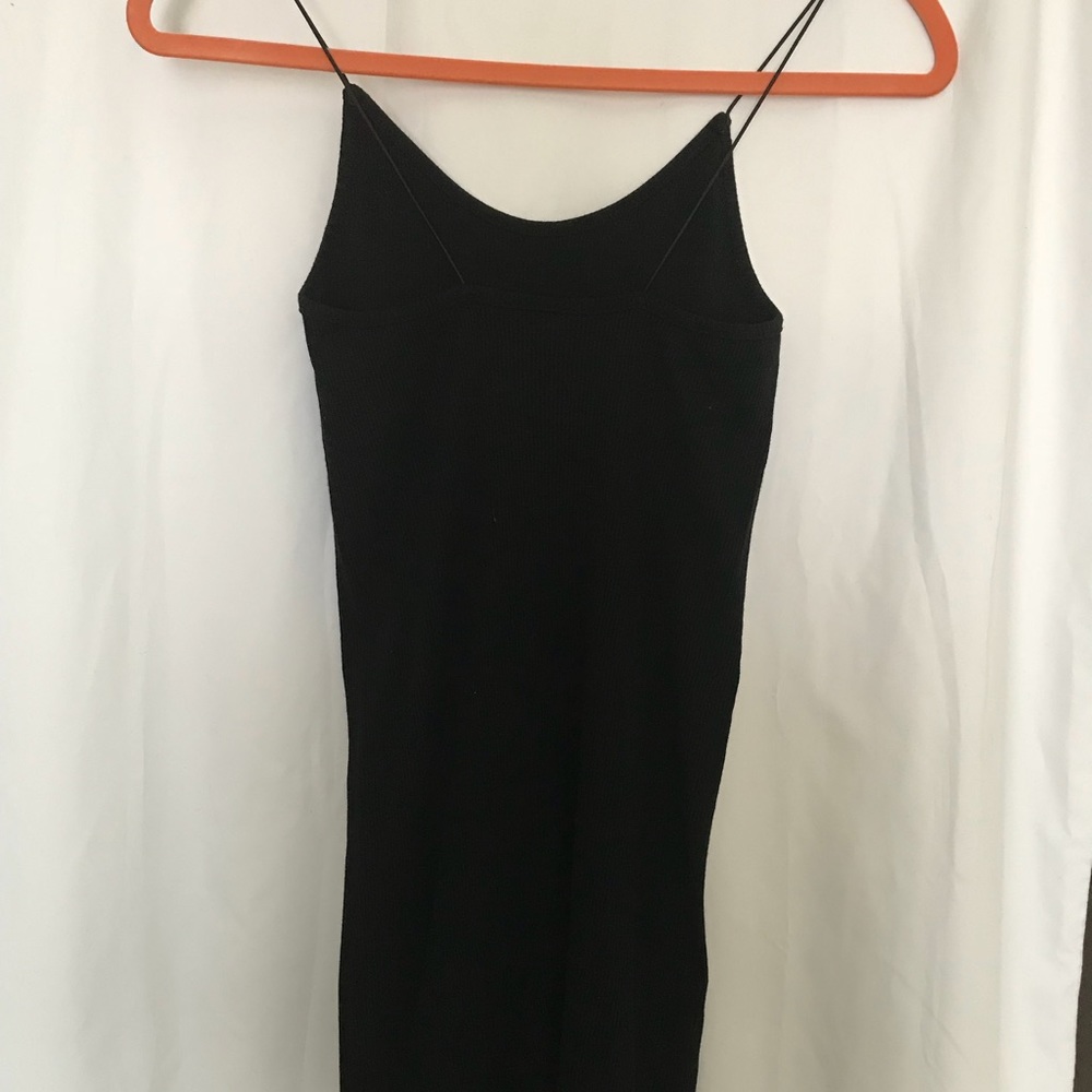 Thin strap black dress